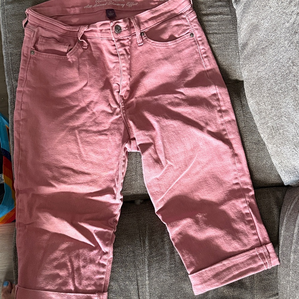 Pink Cropped capri Jeans